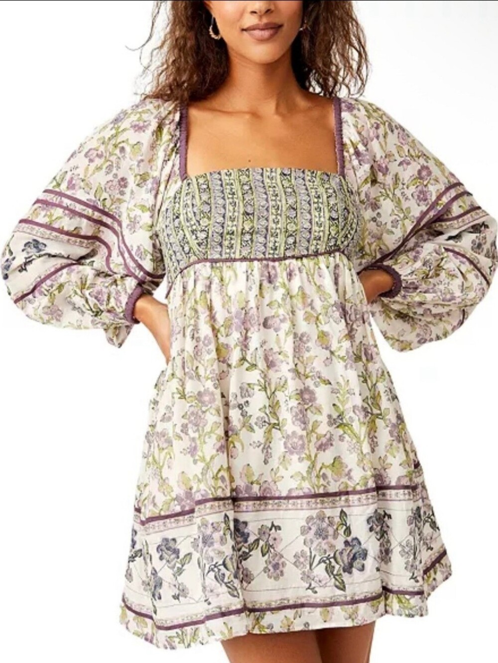 NWOT Free People Endless Afternoon Mini Dress Tea Combo (S)